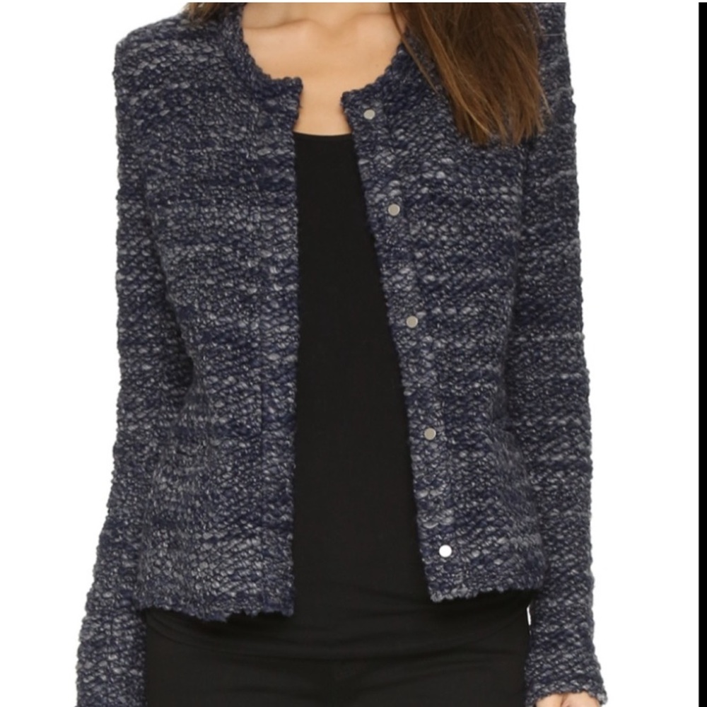 IRO Carene Blue Tweed Jacket NWOT